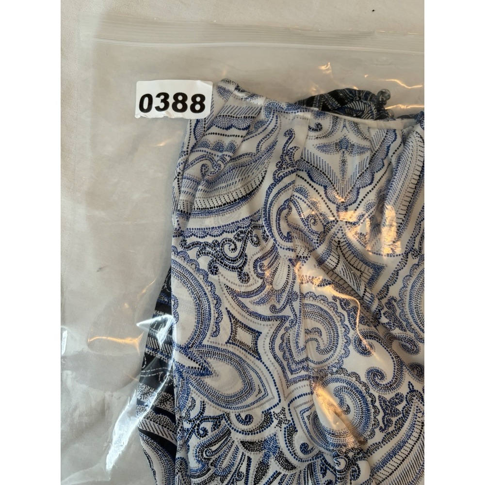 White House‎ Black Market Blue Paisley Silky Blouse Size Small Long Sleeve - Picture 10 of 10
